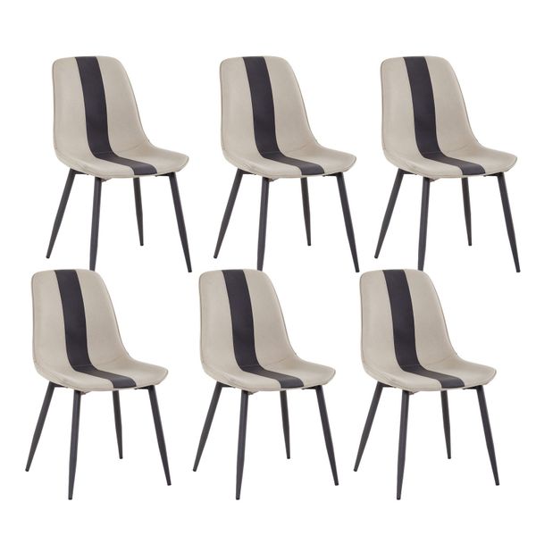 Mondeer Esszimmerstuhl Polsterstuhl, mit Metallbeinen, (6 günstig online kaufen