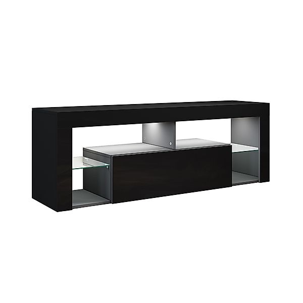 SONNI Lowboard TV Lowboard Schwarz Hochglanz günstig online kaufen