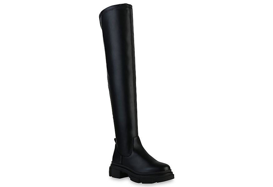 VAN HILL 837935 Overkneestiefel Damen Leicht Gefütterte Overknees Stiefel P günstig online kaufen
