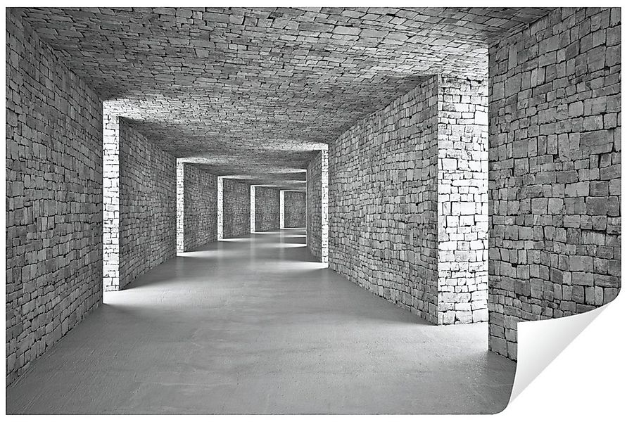 Wallarena Fototapete 3D EFFEKT Ziegel Tunnel Moderne Vlies Tapete Wohnzimme günstig online kaufen