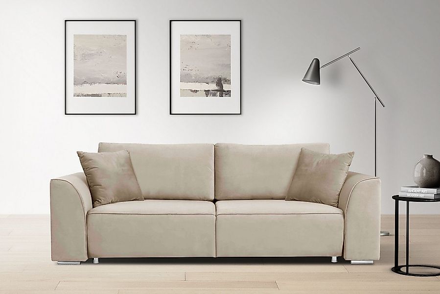 INOSIGN 3-Sitzer "BEATRICE, B: 250 cm - wahlweise mit Bettfunktion" u. Bett günstig online kaufen