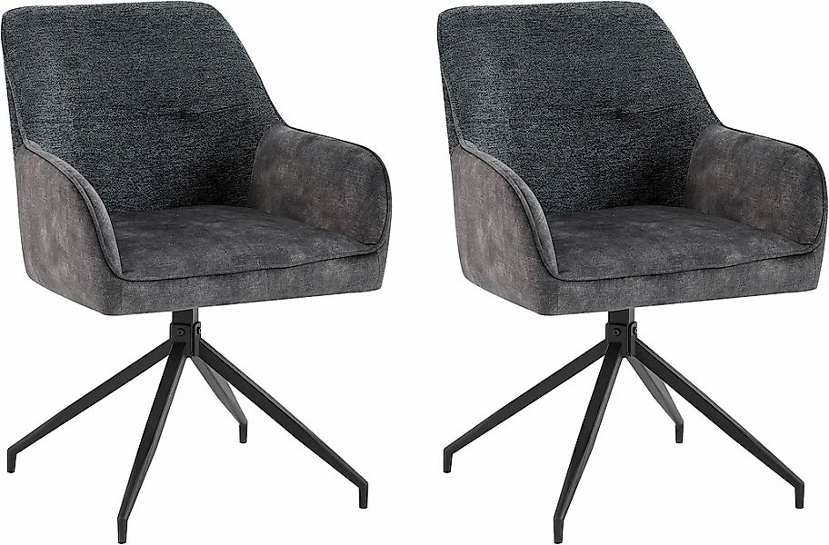 byLIVING Esszimmerstuhl "Jacky 2er-Set" (Set) 2 Stk.drehbarer Stuhl mit Tas günstig online kaufen