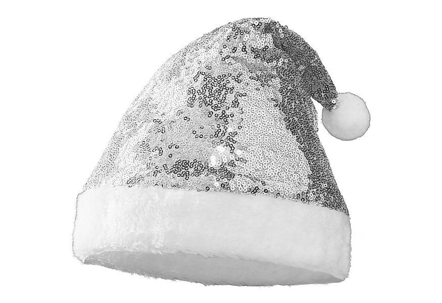 dressforfun Bommelmütze Weihnachtsmütze mit silbernen Pailletten günstig online kaufen