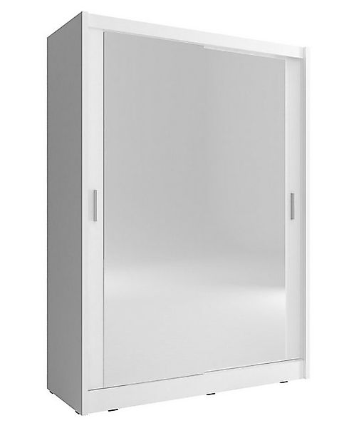 Feldmann-Wohnen Schiebetürenschrank Maja (ABS-Kanten, alufarbene Griffe, 1- günstig online kaufen