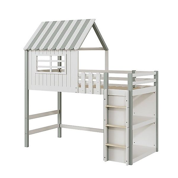 STILVORA Kinderbett 90x200 Hochbett mit leiter & Stauraum&,Bettgestell ohne günstig online kaufen