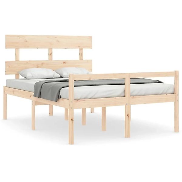 vidaXL Seniorenbett mit Kopfteil 140x190 cm Massivholz 3195331 günstig online kaufen