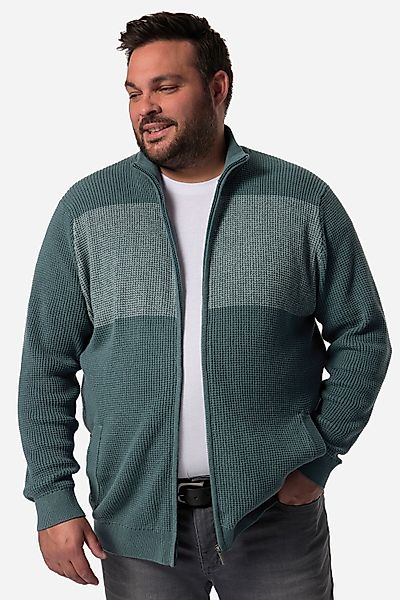 Men Plus Poloshirt Men+ Strickjacke Stehkragen günstig online kaufen