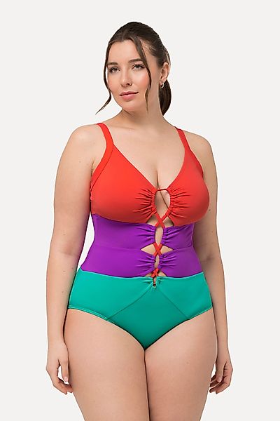 Ulla Popken Badeanzug Badeanzug Colorblocking Softcups günstig online kaufen