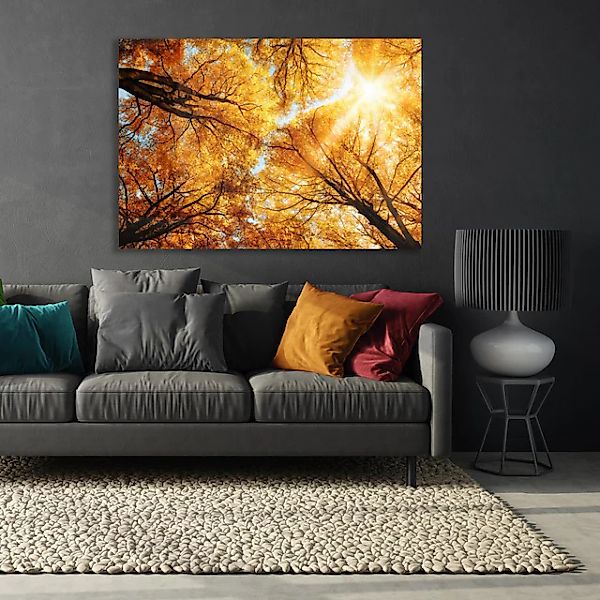 queence Leinwandbild »The Sun« Blumenbilder   Blätter   Blätterbilder 1 Stk günstig online kaufen