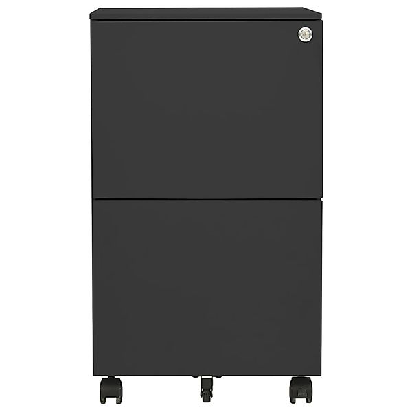 Aktenschrank Mit Rollen Anthrazit 39x45x67 Cm Stahl günstig online kaufen