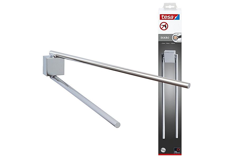 tesa Doppelhandtuchhalter EKKRO Handtuchhalter ohne Bohren - 8,0 cm : 42 cm günstig online kaufen