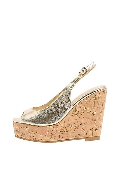 LIPSY Lipsy zehenfreie Metallic-Sandaletten, Keilabsatz High-Heel-Sandalett günstig online kaufen