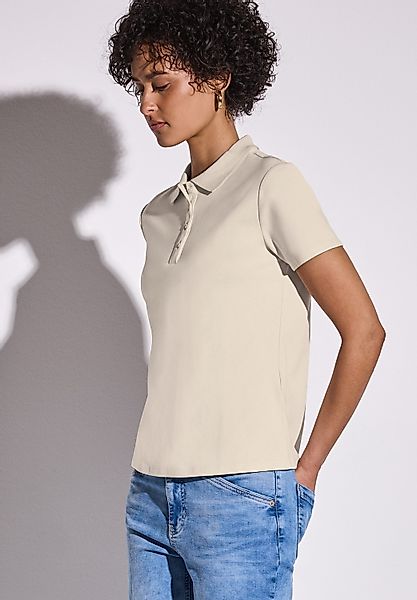 STREET ONE Poloshirt mit Ripsstruktur günstig online kaufen