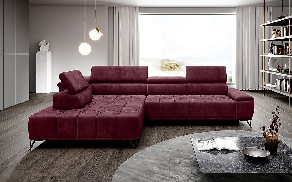 WOHNKLUSIV Ecksofa Ecksofa VERONA m. elektrischer Sitztiefenverstellung - D günstig online kaufen