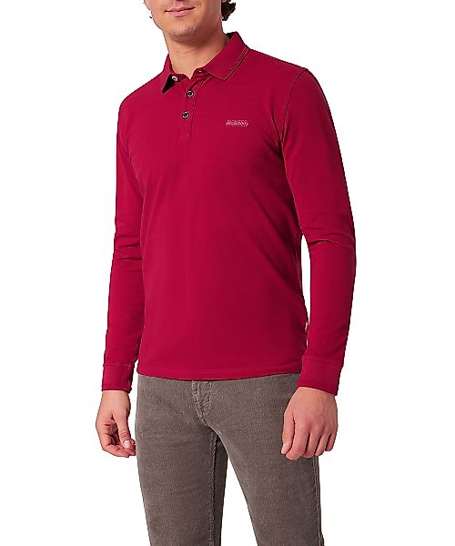 Pioneer Authentic Jeans Langarm-Poloshirt, mit Kragen und Knopfleiste günstig online kaufen