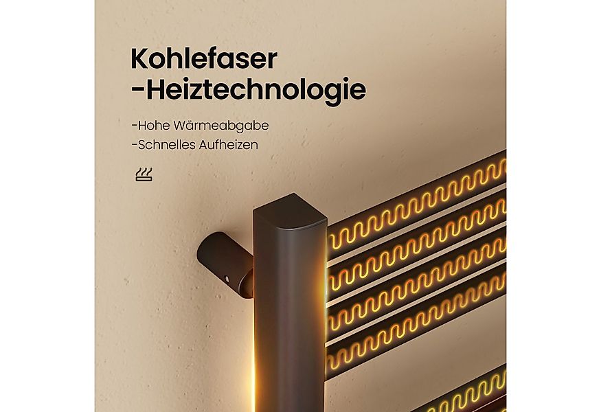 EMKE Elektrischer Badheizkörper 120x54 cm, Handtuchwärmer mit smart Thermos günstig online kaufen