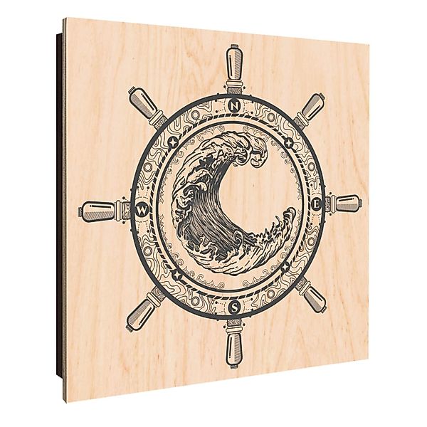 Banjado Großer Schlüsselkasten Holz 30x30cm Schwarz Scharnier Links 50 Hake günstig online kaufen