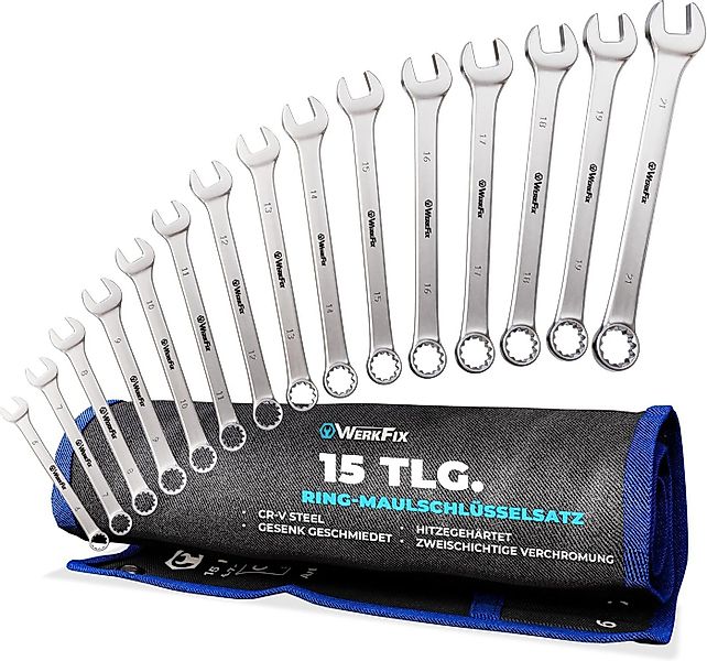 TAVIALO Gabel- und Ringschlüssel WERKFIX Ring-Maulschlüsselsatz 15-tlg. 6-2 günstig online kaufen