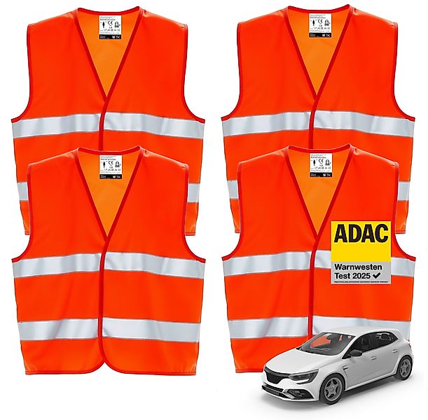 POWR Car Warnweste 4X Warnwesten Auto günstig online kaufen