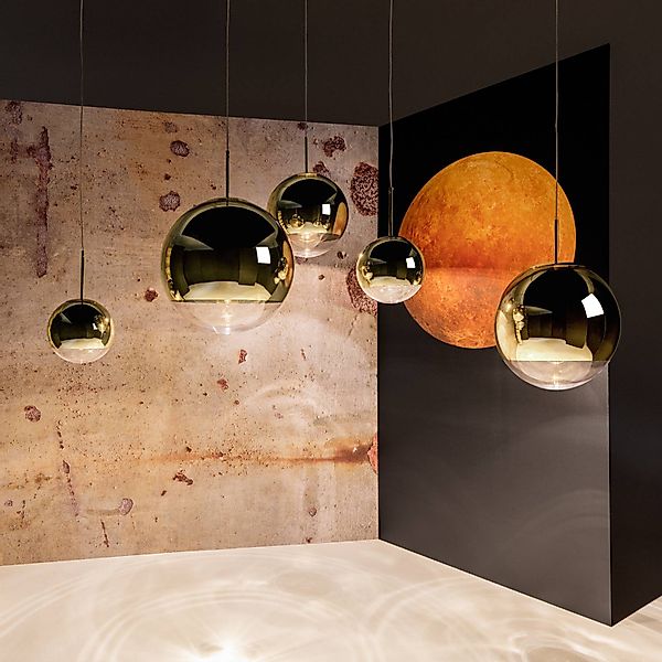 Tom Dixon Mirror Ball LED-Hängelampe Ø 50 cm gold günstig online kaufen