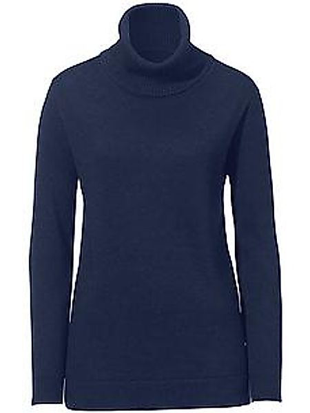 Rollkragen-Pullover Modell Tamara Peter Hahn Seide/Kaschmir blau günstig online kaufen