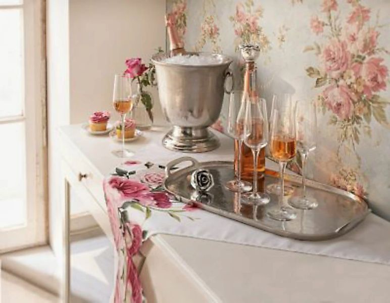 HOME Living Serviertablett Champagne Dekotabletts silber günstig online kaufen