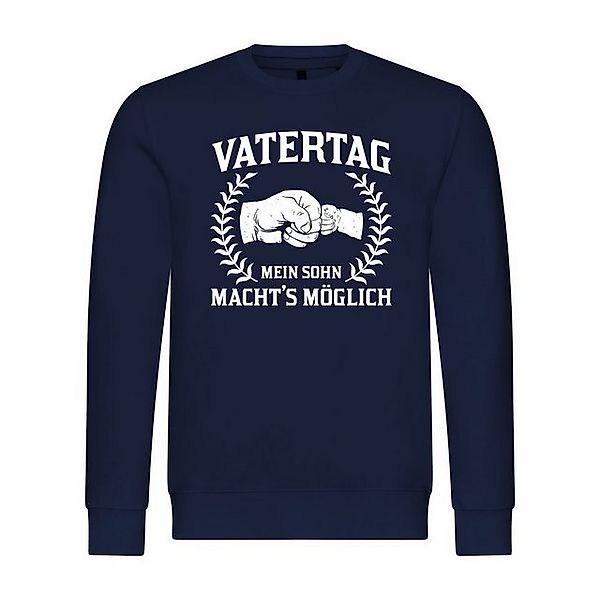 deinshirt Rundhalspullover Herren Pullover Vatertag mein Sohn machts möglic günstig online kaufen