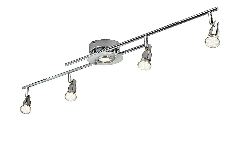KHG LED- Deckenspot  5- flammig  chrom   ¦ silber ¦ Maße (cm): B: 106 H: 12 günstig online kaufen