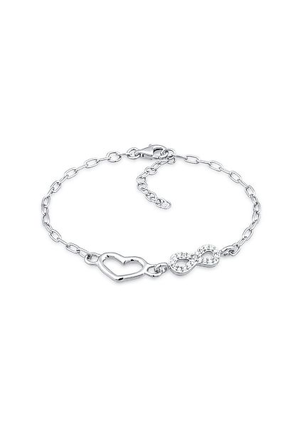 Elli Armband Herz Infinity Weiß 925 günstig online kaufen