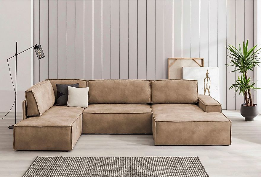 Home affaire Wohnlandschaft "SHERWOOD U-Form, 329 cm - OTTO. Verlässliche Q günstig online kaufen