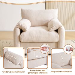 Merax Sessel Chenille-Stoff Einzelsessel mit extra günstig online kaufen