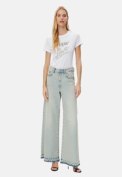 Guess T-Shirt T-Shirt LOVE TRIANGLE Kurzarmshirt günstig online kaufen