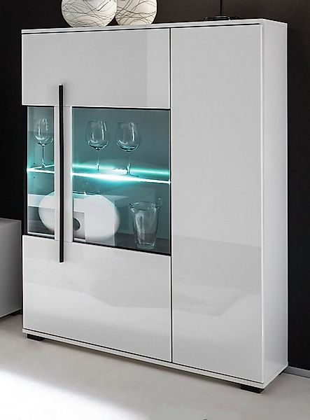 Furn.Design Highboard Design-D (Vitrinenschrank 2-türig, ca. 90 x 140 cm), günstig online kaufen