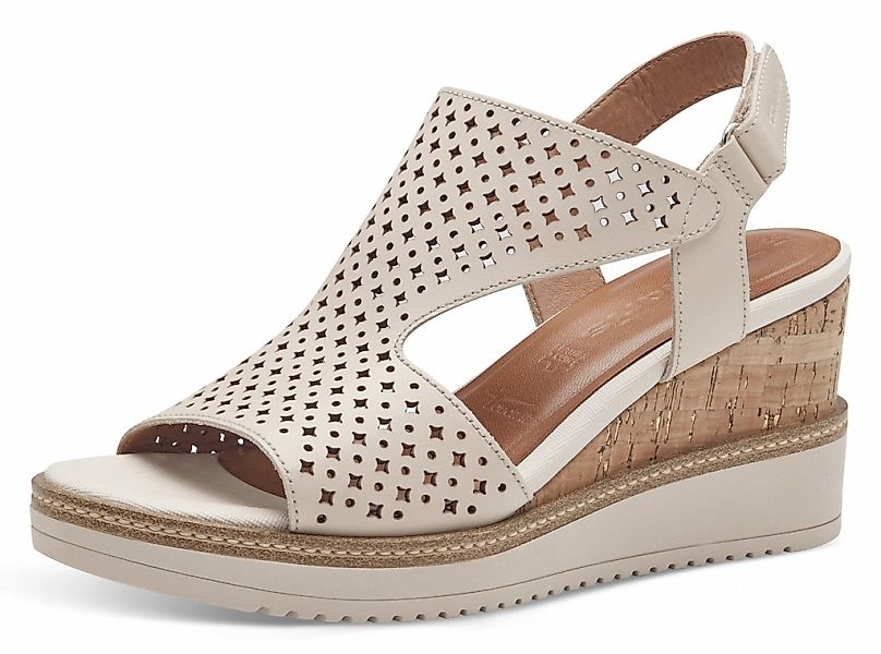 Tamaris Keilsandalette, Sommerschuh, Sandale mit modischer Perforation günstig online kaufen