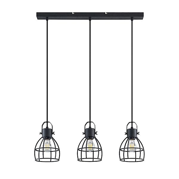 Lindby Pendelleuchte Flintos 9628354 Retro Vintage Antik in Schwarz aus Met günstig online kaufen
