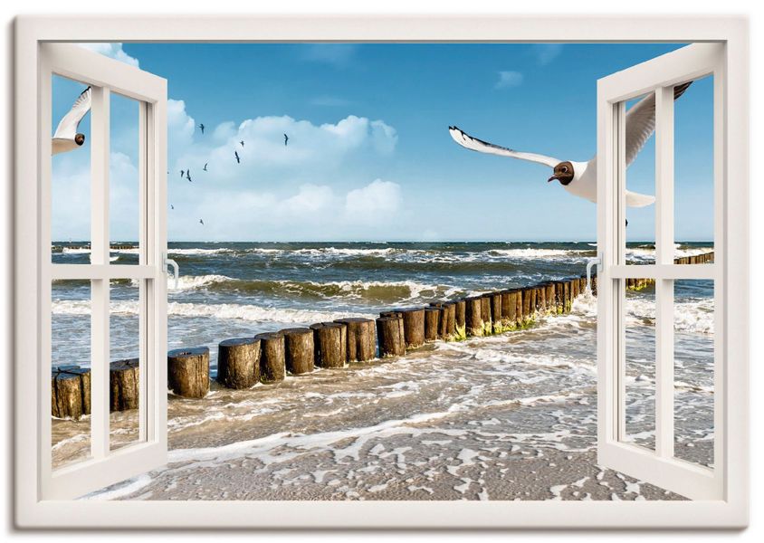 Artland Wandbild Fensterblick - Ostsee, Fensterblick günstig online kaufen