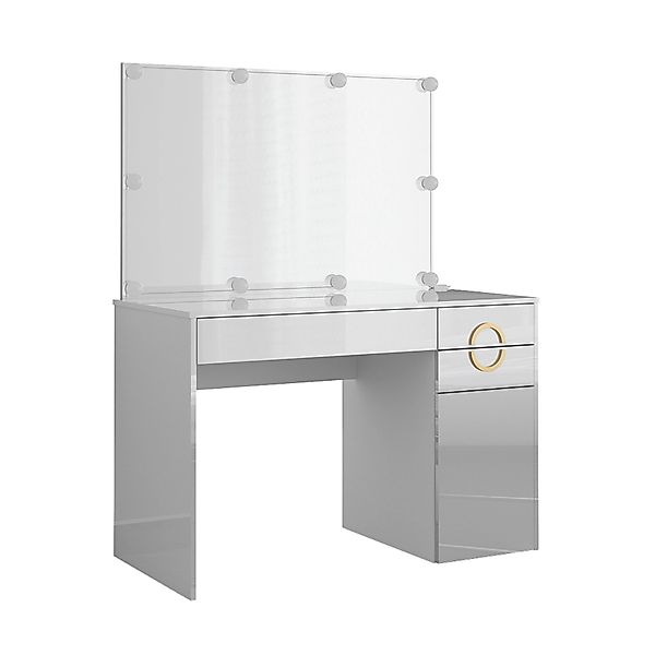 Vicco Schminktisch Adela Weiß/Weiß 115 cm mit LED Beleuchtung günstig online kaufen