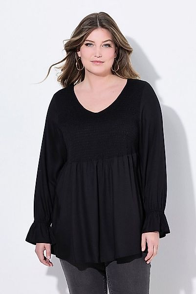 MIAMODA Spitzenbluse Bluse A-Linie elastisch gesmokte Büste günstig online kaufen