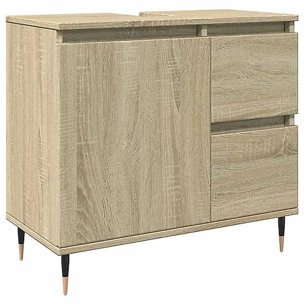 vidaXL Badschrank Sonoma-Eiche 65x33x60 cm Holzwerkstoff 849676 günstig online kaufen