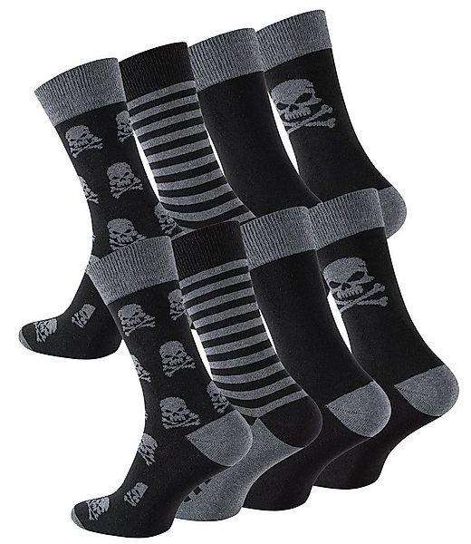 Cotton Prime® Socken mit Totenkopf-Design (8-Paar) günstig online kaufen