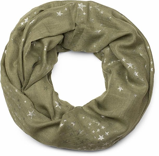 styleBREAKER Loop "Loop Schal mit Metallic Sterne Print" 1 Stk. günstig online kaufen