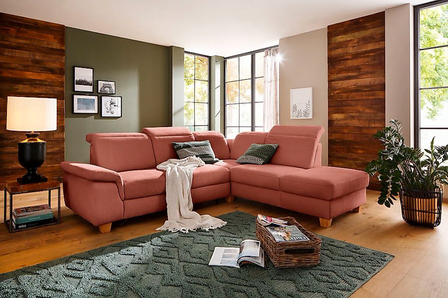 Home affaire Ecksofa "Dalia L-Form" mit Federkernpolsterung, wahlweise mit günstig online kaufen