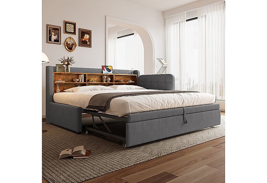 REDOM Schlafsofa Funktionsbett, mit Ausziehbett 180x200 cm, USB & Typ-C-Ans günstig online kaufen