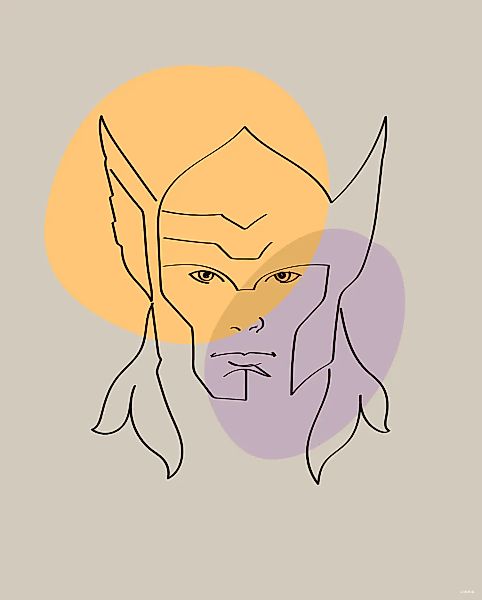 Komar Bild "Soulful Sanctuary Thor Head" Natur 1 Stk. tlg. Wandbild zur Dek günstig online kaufen