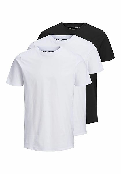 Jack & Jones T-Shirt "T-Shirt JJEORGANIC BASIC TEE O-NECK 3PK 3er Pack" günstig online kaufen