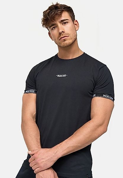 Indicode T-Shirt Herren Lutzy Shirt Tee Herrenshirt mit dezentem Logoprint günstig online kaufen