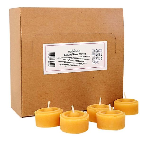eubiona Teelicht Teelichter - Bienenwachs 48Stk günstig online kaufen