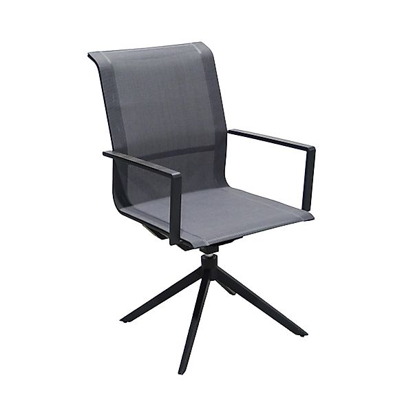 Garden Pleasure Gartensessel Adria Stahl mit Armlehnen Grau-Anthrazit 2er S günstig online kaufen