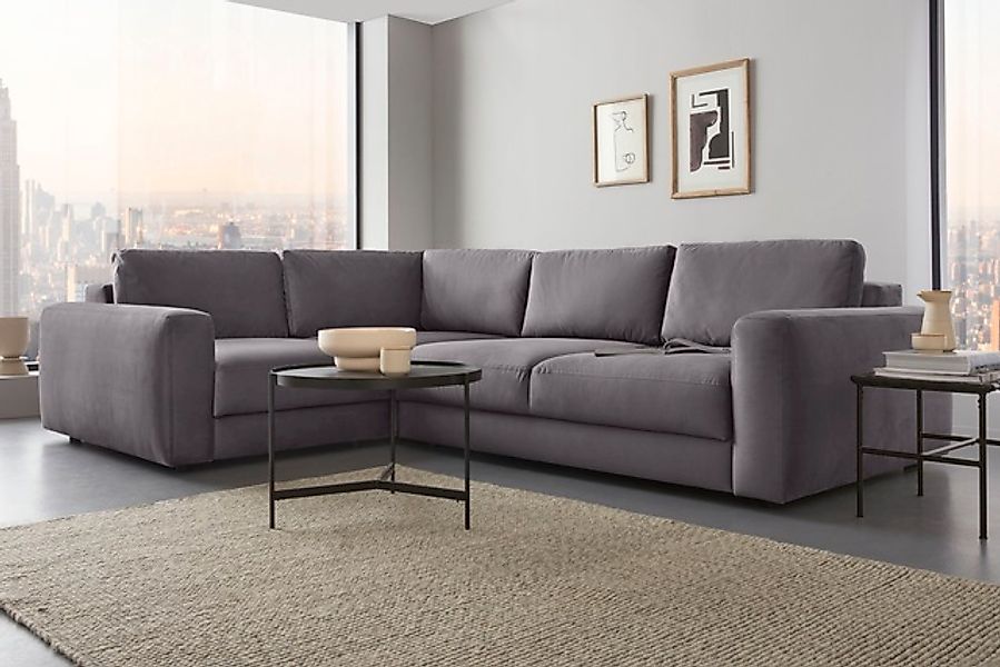 Home affaire Ecksofa »Bloomfield, Breite 304cm, Mega Polsterecke mit viel P günstig online kaufen