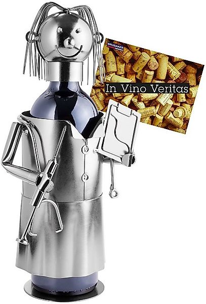 BRUBAKER Weinflaschenhalter Ärztin, (inklusive Grußkarte), Metall Skulptur, günstig online kaufen
